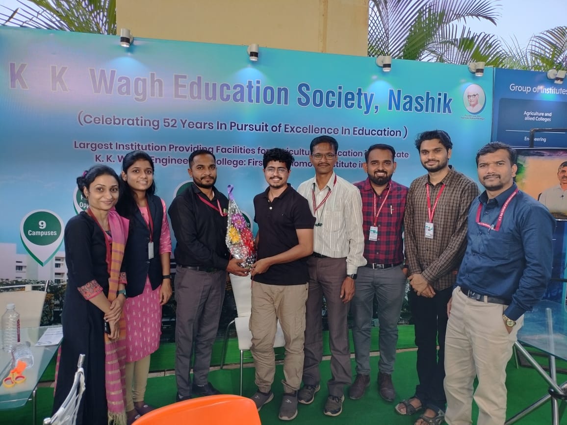 Mr. Ashutosh Shinde  Alumni Agri. Engineering visited our stall. He is owner of Soulsoft Infotech Pvt. ltd. 