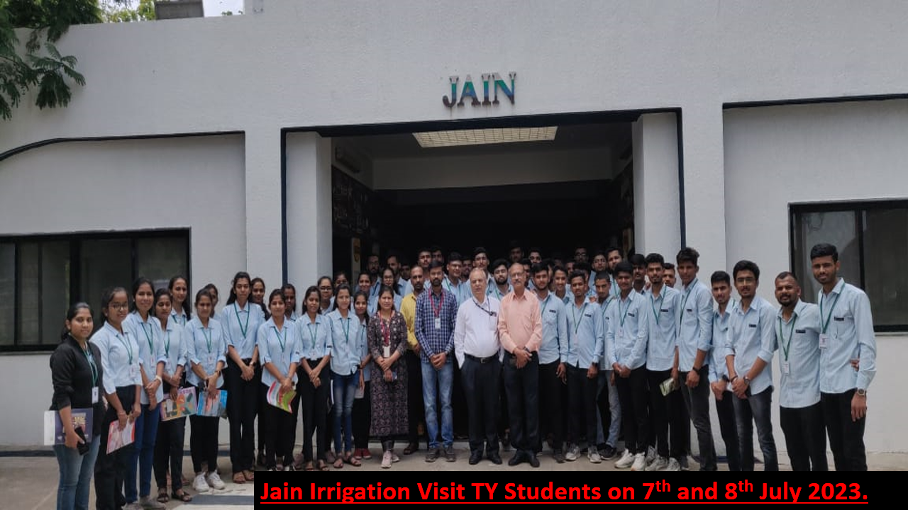 Jain Irrigation Visit TY Students on 7th and 8th July 22-23. 