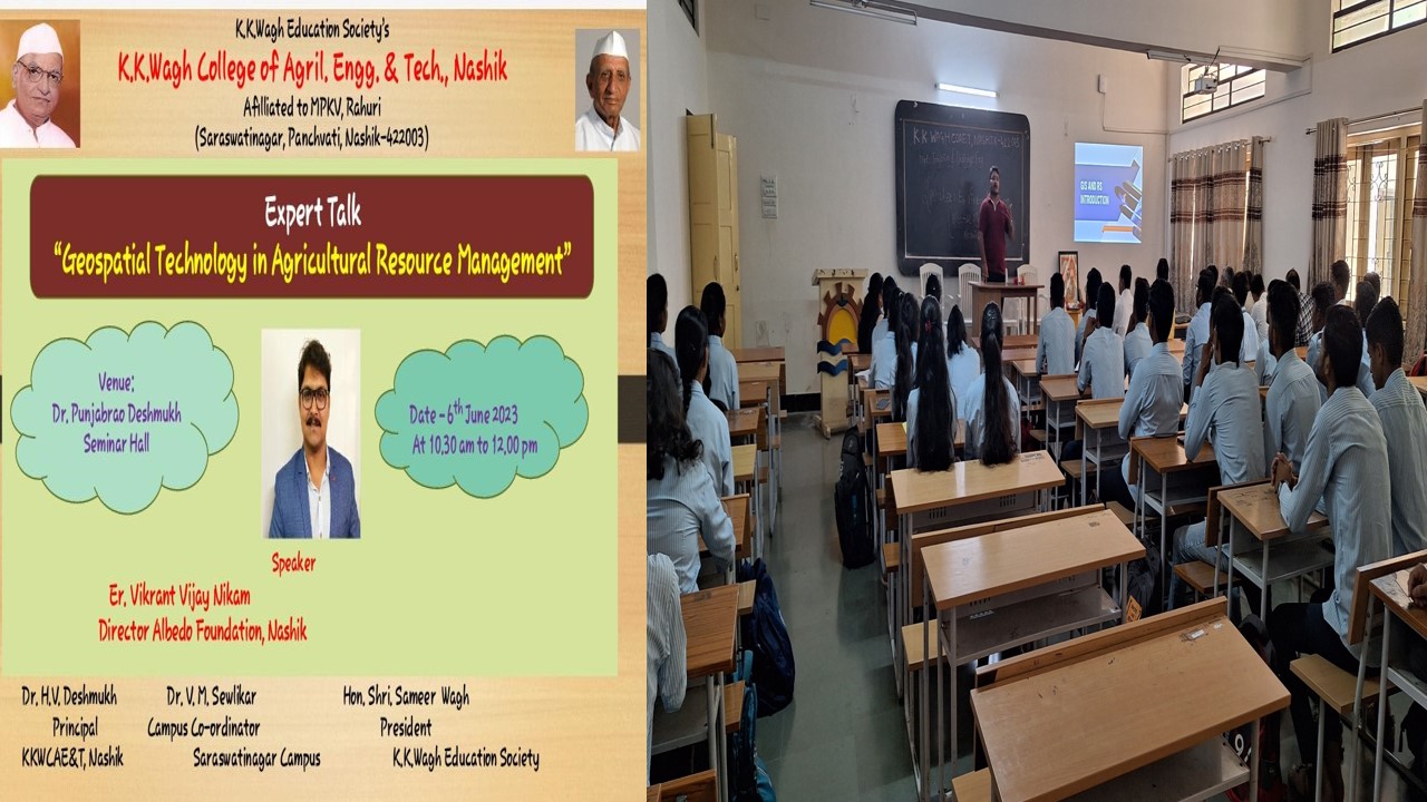 Guest lecture- Irrigation & Drainage Engg. “Geospatial Technology in Agricultural Resource Management”.